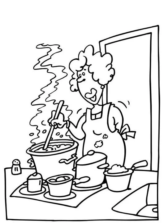 Dibujos de cocina para pintar - Imagui