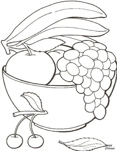 Dibujos de comidas para colorear