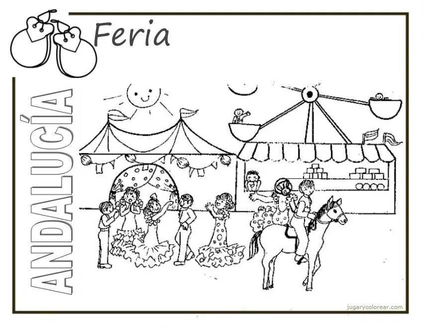 Dibujos del Día de la Comunidad Autónoma de Andalucía para pintar | Colorear imágenes Dibujos del Día de la Comunidad Autónoma de Andalucía para pintar | Colorear imágenes
