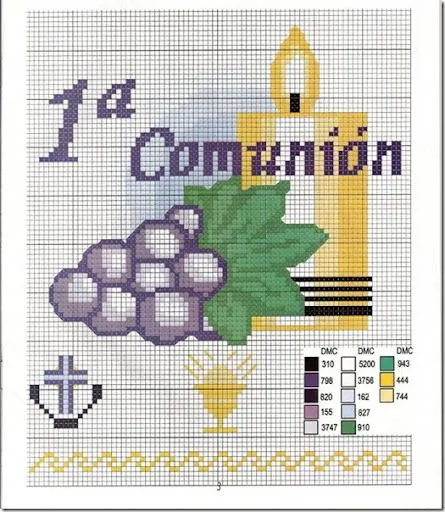 Dibujos de primera comunión en punto de cruz - Imagui Dibujos de primera comunión en punto de cruz - Imagui