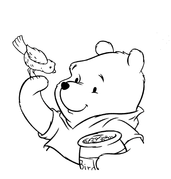 Dibujos de corazones bonitos con Winnie Pooh para colorear - Imagui