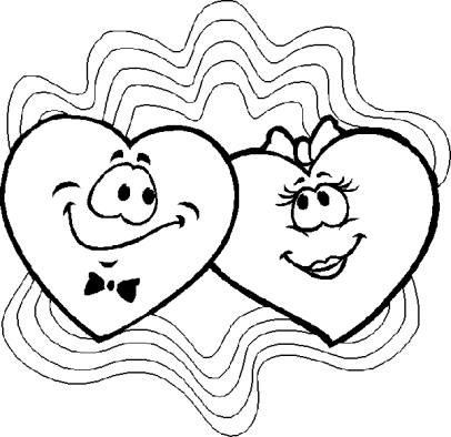 Dibujos de Corazones Enamorados para Pintar - Colorear | Peinados ...