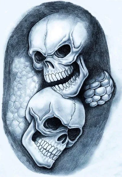 Dibujos de craneos para tatuajes - Imagui