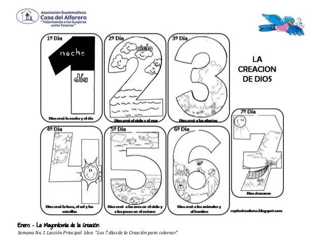 La creacion en 7 dias para colorear - Imagui La creacion en 7 dias para colorear - Imagui