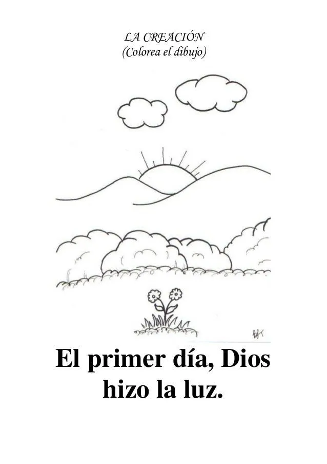 Dibujos de la creación para niños de inicial