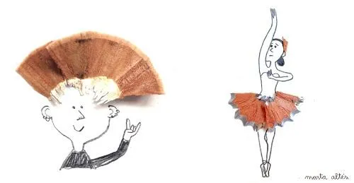 Dibujos creativos con restos de sacapuntas - Paperblog Dibujos creativos con restos de sacapuntas - Paperblog