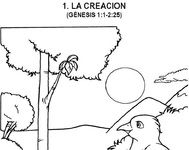 La Creacion para colorear - Genesis 1:1- 2:25 ~ Dibujos Cristianos ...