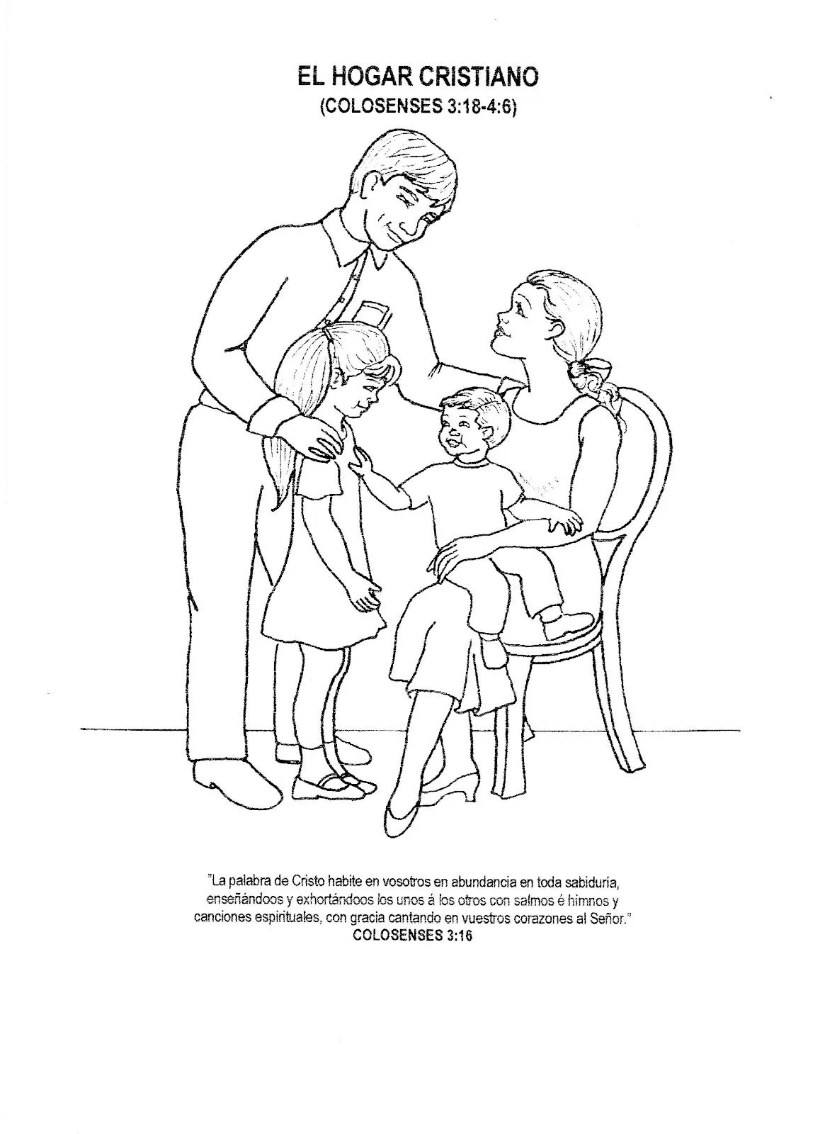 Dibujos Cristianos Para Colorear: Dibujo de Hogar Cristiano para ... Dibujos Cristianos Para Colorear: Dibujo de Hogar Cristiano para ...