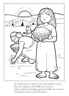 Dibujos Cristianos Para Colorear: Dibujos Biblicos: Maná en el ...
