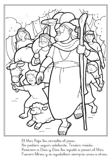 Dibujos Cristianos Para Colorear: Dibujos Biblicos: Moises y el ...