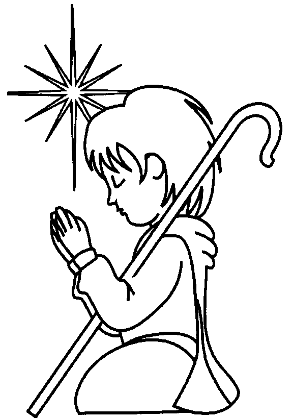 Dibujos Cristianos Para Colorear: Pastorcito Orando para colorear Dibujos Cristianos Para Colorear: Pastorcito Orando para colorear