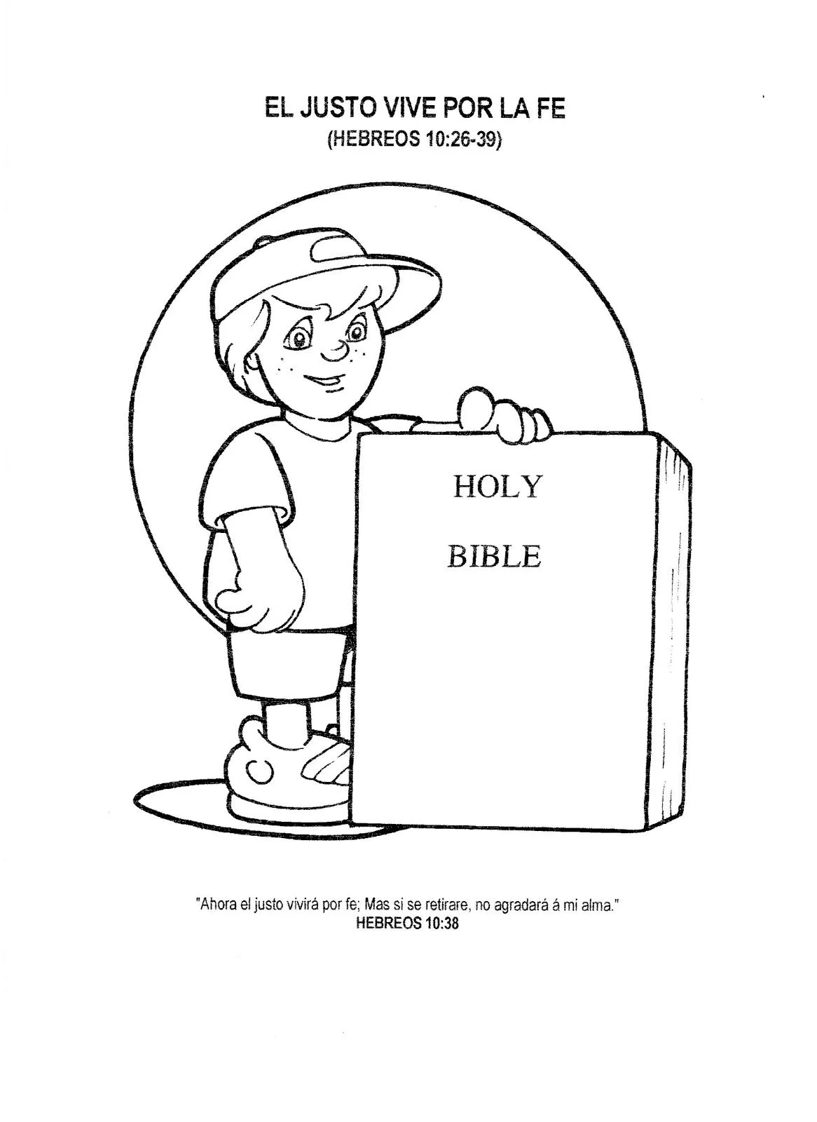 El Justo Vive por la fe para colorear - Hebreos 10:26-39 ~ Dibujos ...