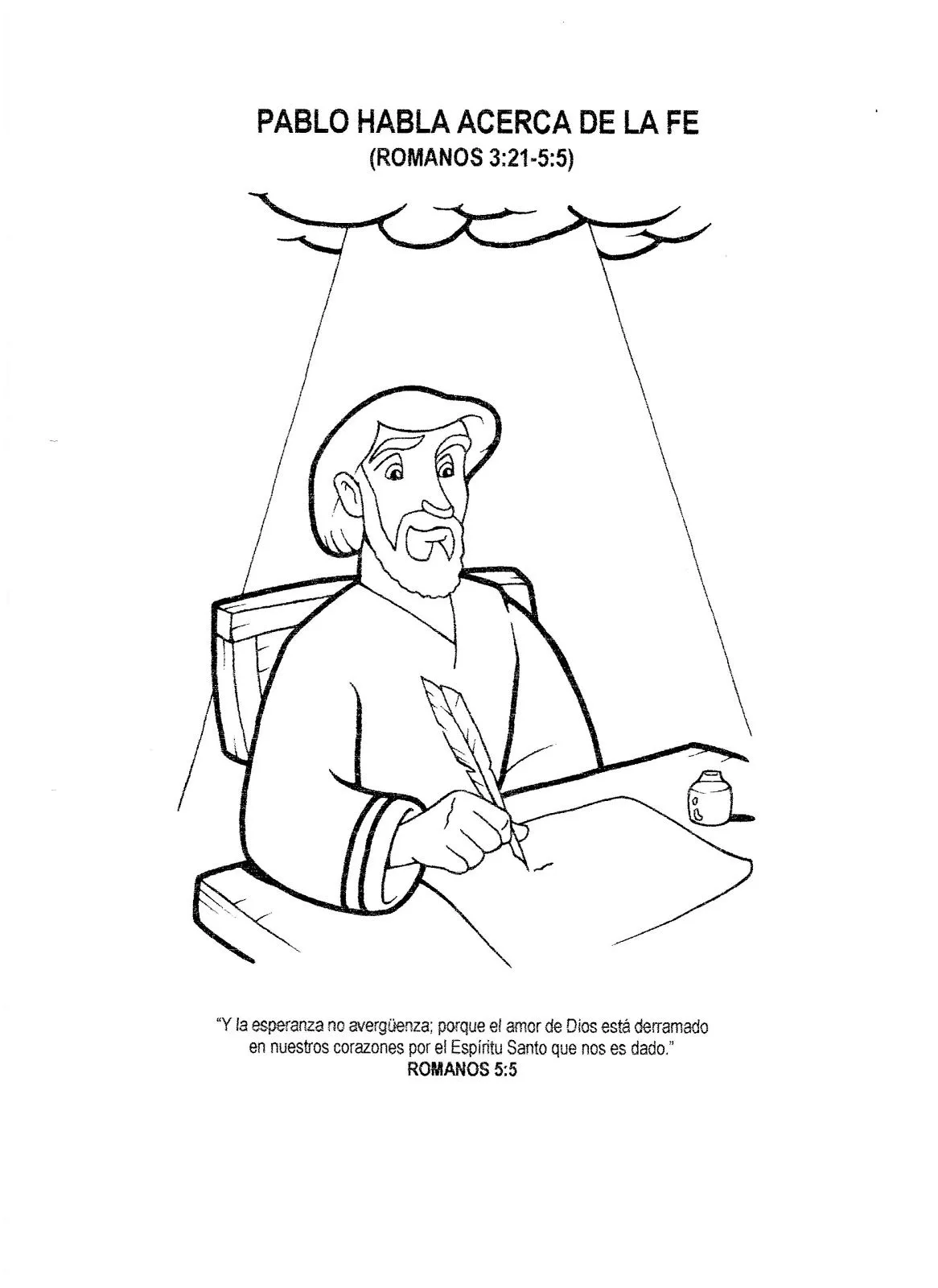 Dibujos Cristianos Para Colorear Pablo Habla Acerca De La Fe Para ...
