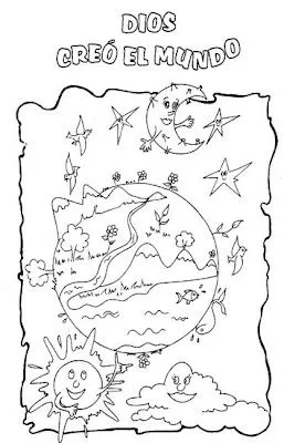 Dibujos Cristianos: Dibujos de La Creación del mundo para colorear ...