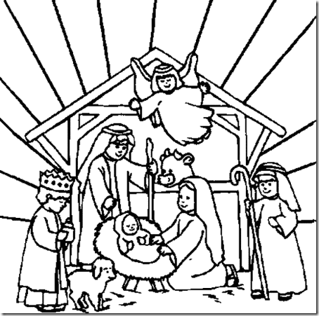 Dibujos cristianos navidad para colorear | Busco Imágenes