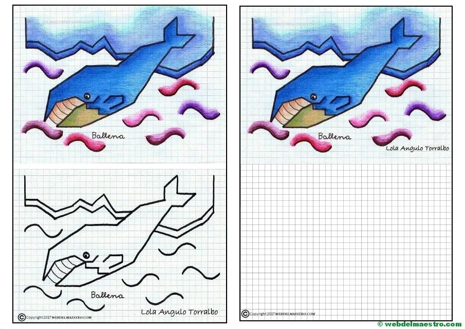 Dibujos en cuadrícula de animales - Web del maestro Dibujos en cuadrícula de animales - Web del maestro