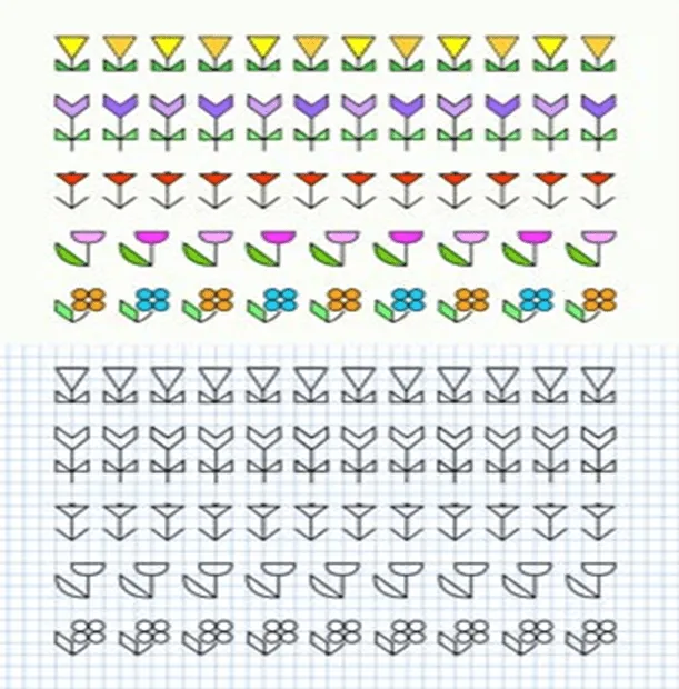 Dibujos en cuadrícula empleando diferentes tipos de líneas ... Dibujos en cuadrícula empleando diferentes tipos de líneas ...