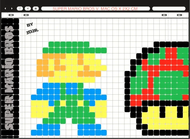 Dibujos en cuadricula de Mario Bros - Imagui