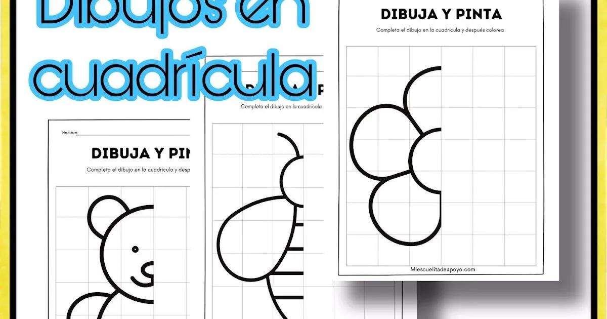 Dibujos en cuadrícula para niños