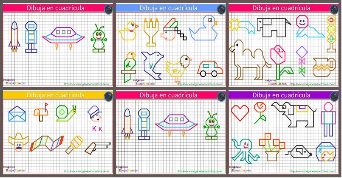 Dibujos con cuadrícula para niños – Imagenes Educativas Dibujos con cuadrícula para niños – Imagenes Educativas