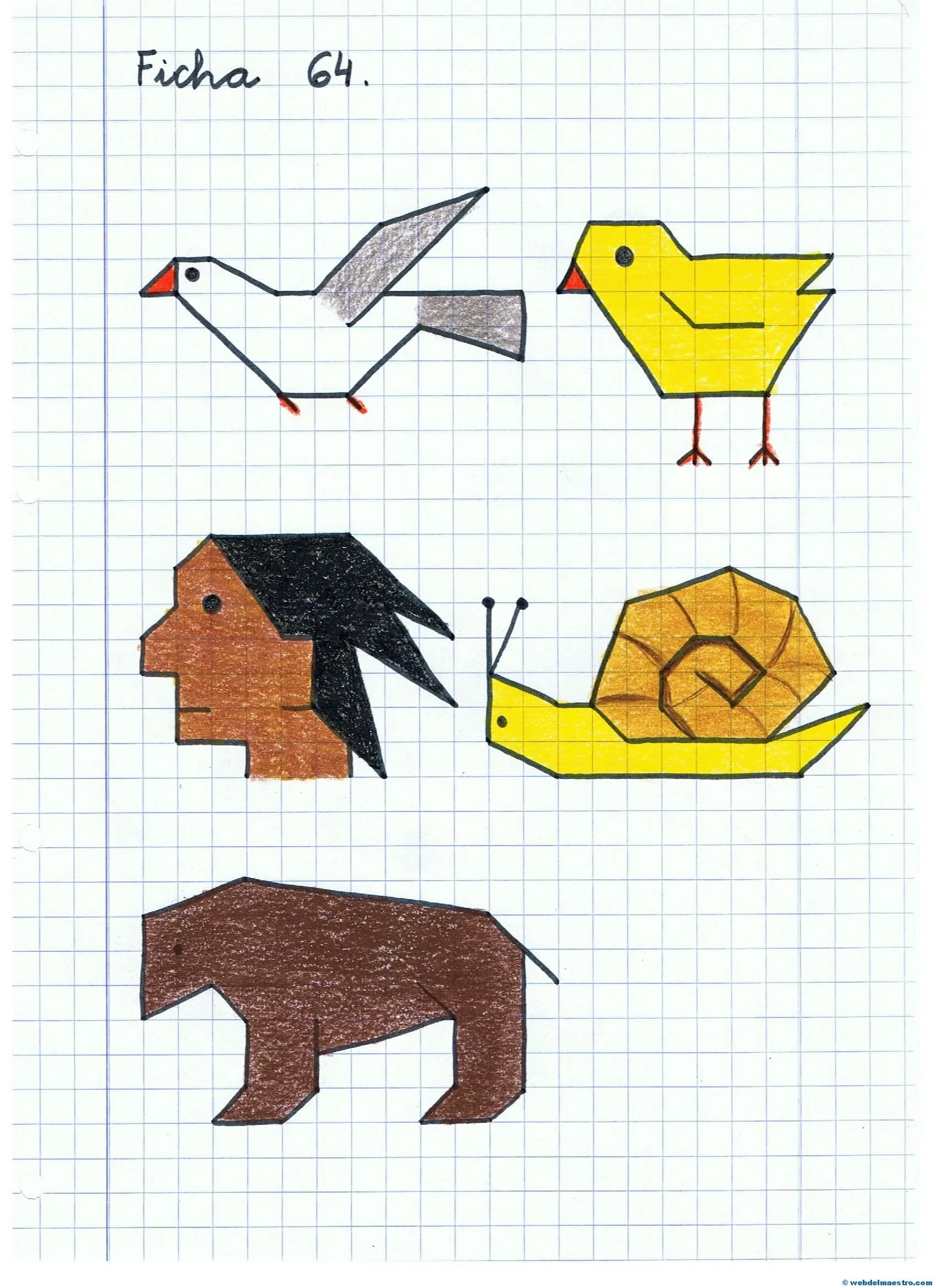 Dibujos en cuadrícula - Web del maestro