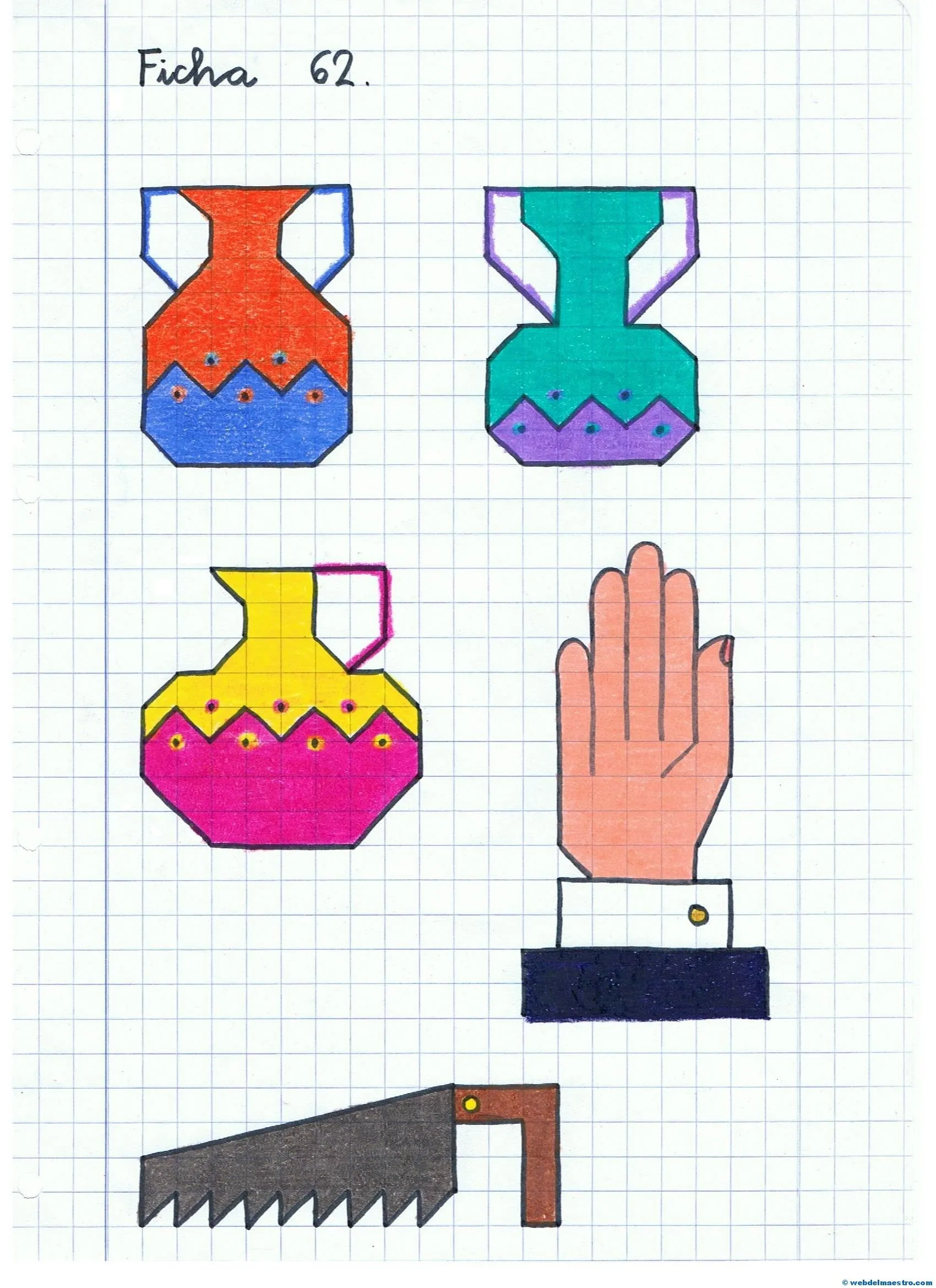 Dibujos en cuadrícula - Web del maestro