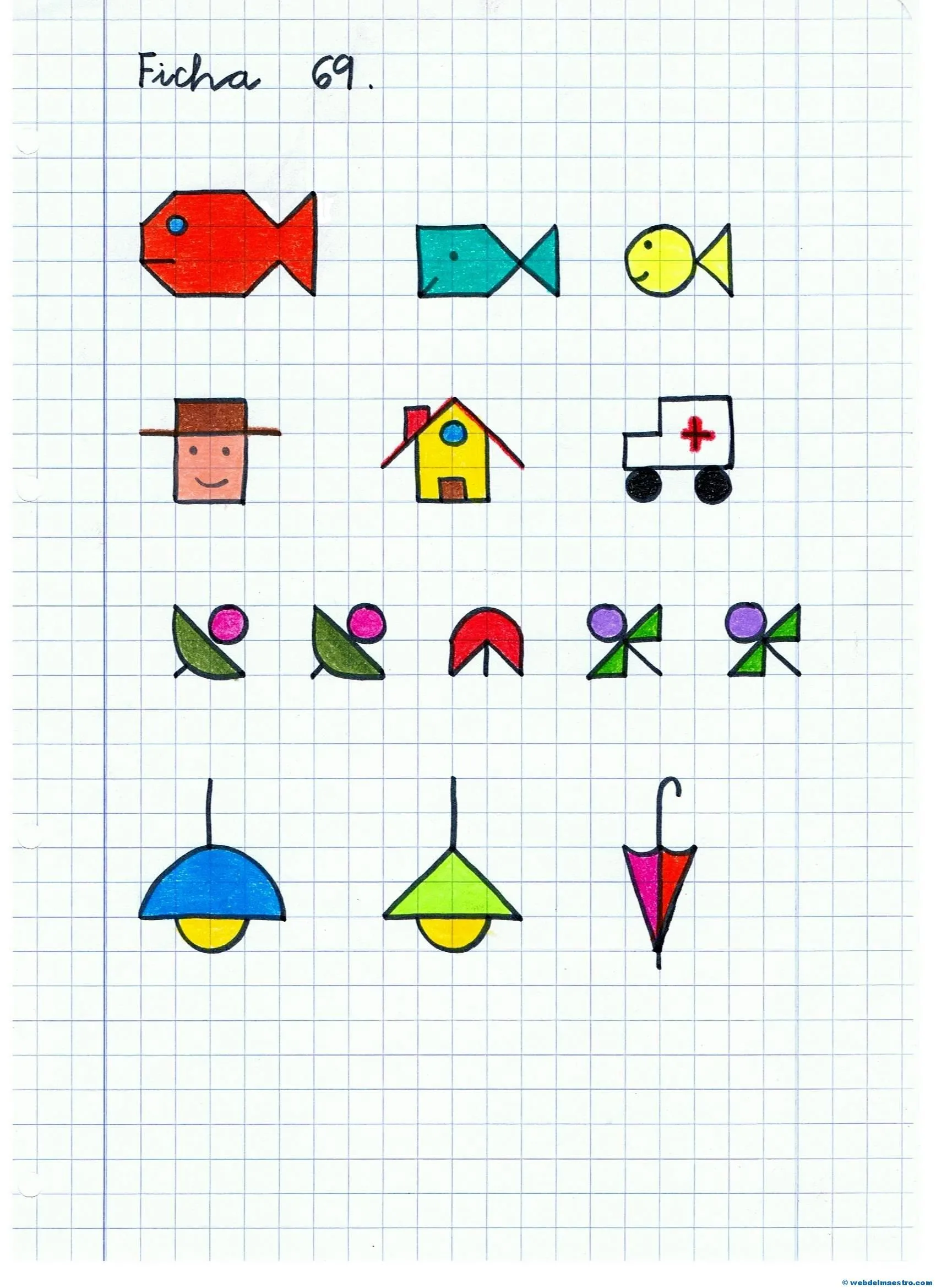 Dibujos en cuadrícula - Web del maestro