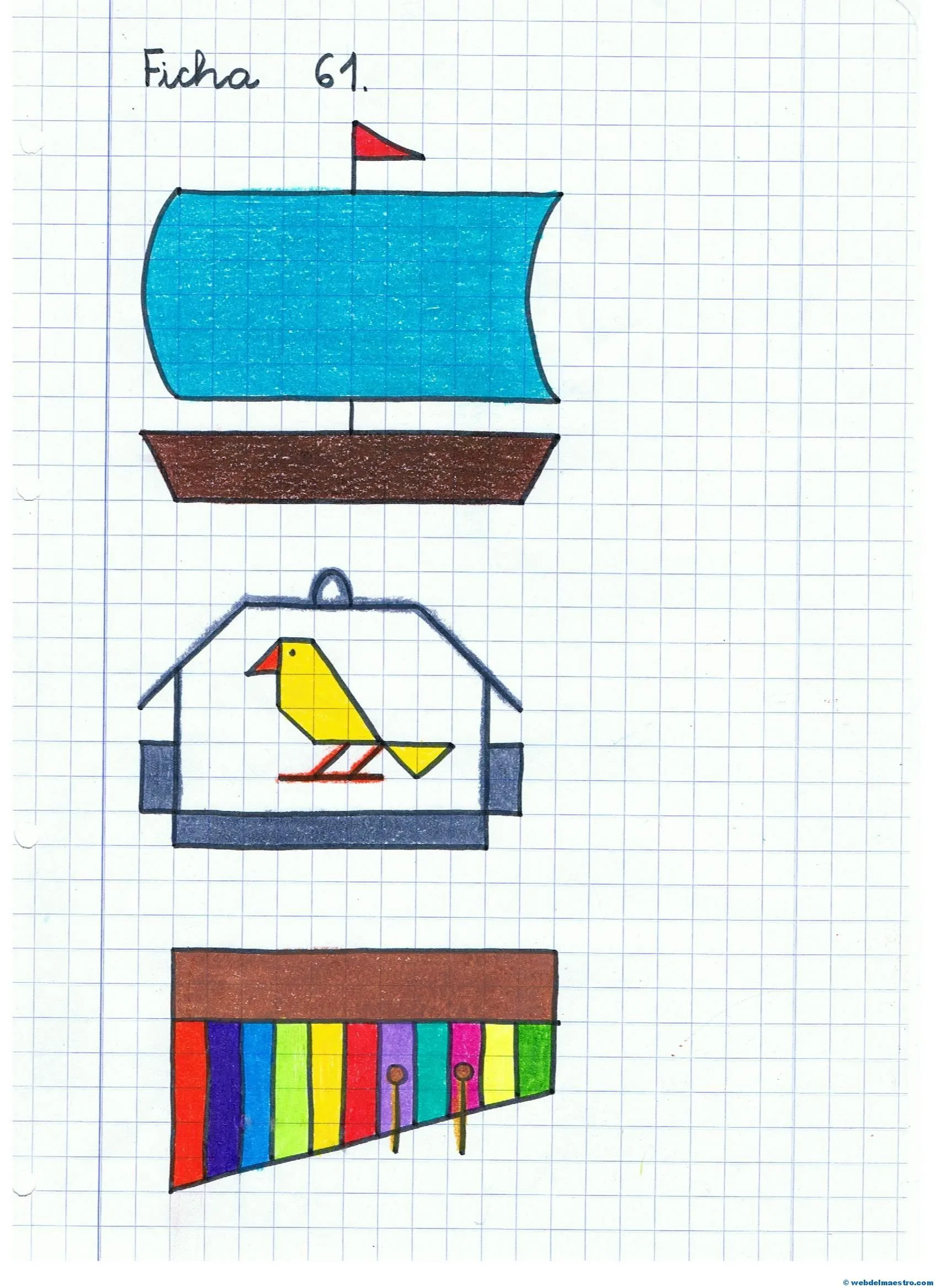 Dibujos en cuadrícula - Web del maestro