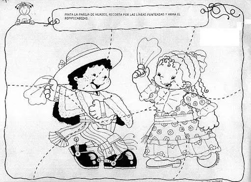 Dibujos de cueca para colorear - Imagui