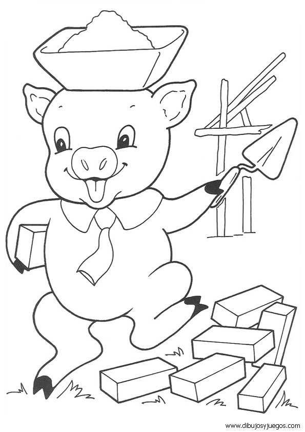 Dibujos De Los Tres Cerditos Para Colorear Y Pintar El Cuento De ...