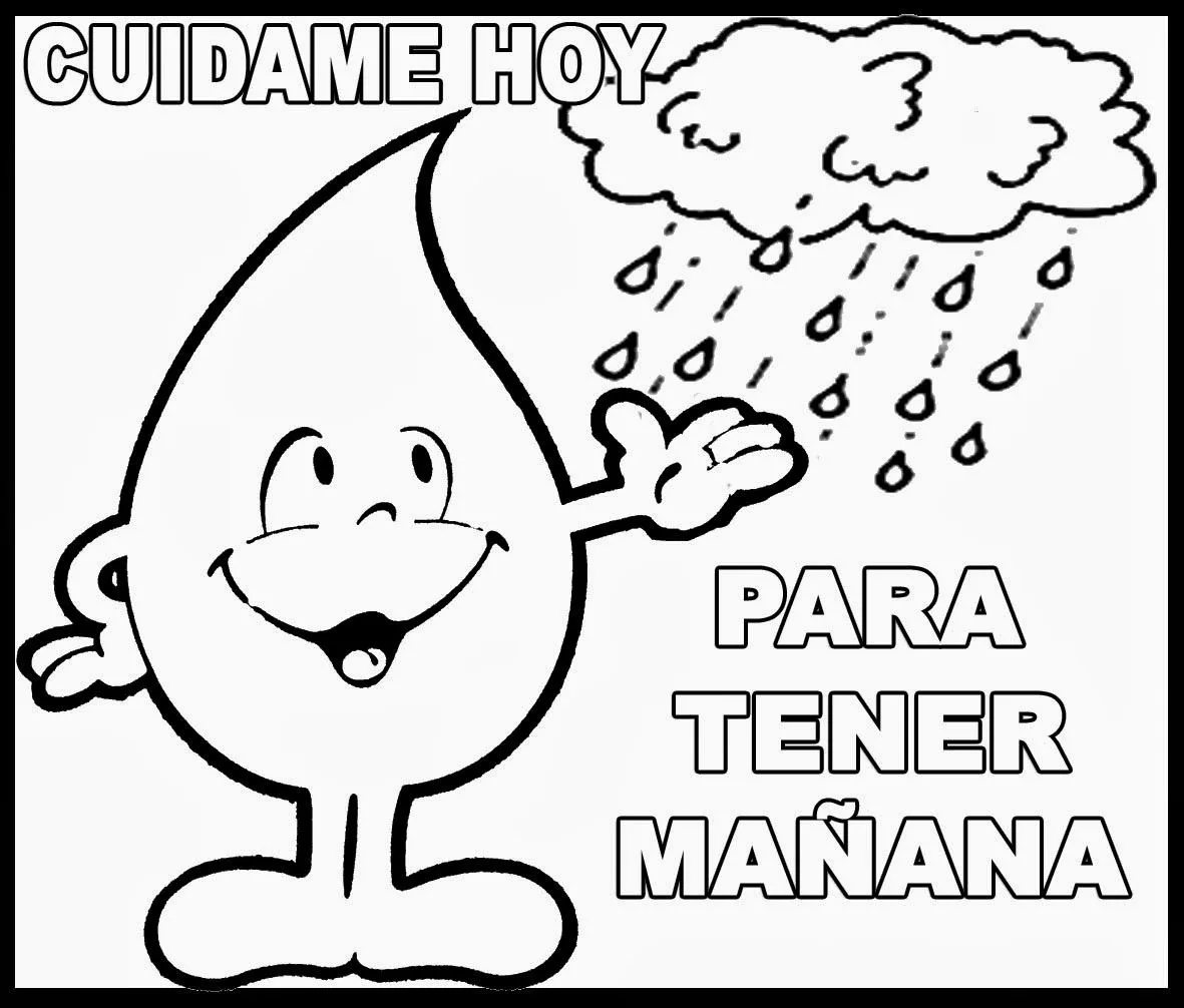 Dibujos del cuidado del agua para colorear el 22 de marzo Día ...