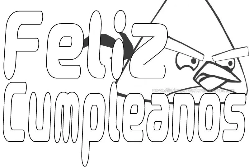 Dibujos de cumpleños para iluminar - Imagui