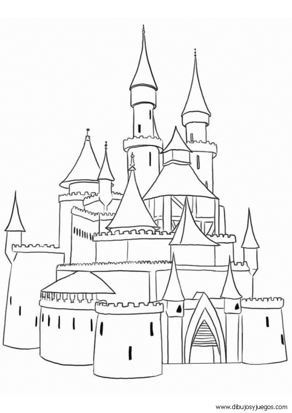 dibujos-de-castillos-014 | Dibujos y juegos, para pintar y colorear