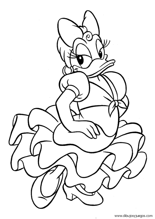 dibujos-de-daisy-duck-003 | Dibujos y juegos, para pintar y colorear dibujos-de-daisy-duck-003 | Dibujos y juegos, para pintar y colorear
