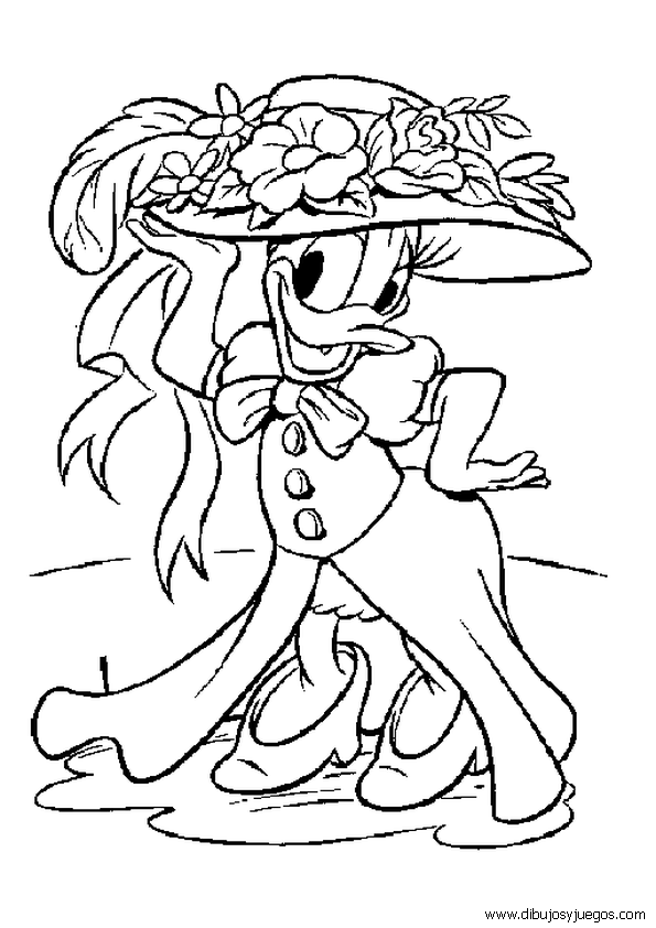 dibujos-de-daisy-duck-004 | Dibujos y juegos, para pintar y colorear dibujos-de-daisy-duck-004 | Dibujos y juegos, para pintar y colorear