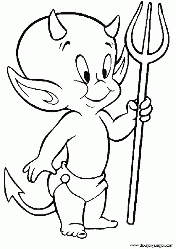 dibujos-de-demonios-002 | Dibujos y juegos, para pintar y colorear