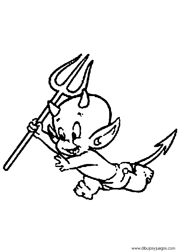 dibujos-de-demonios-005 | Dibujos y juegos, para pintar y colorear