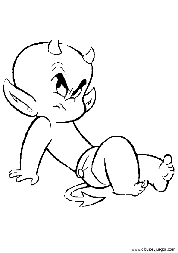 dibujos-de-demonios-008 | Dibujos y juegos, para pintar y colorear
