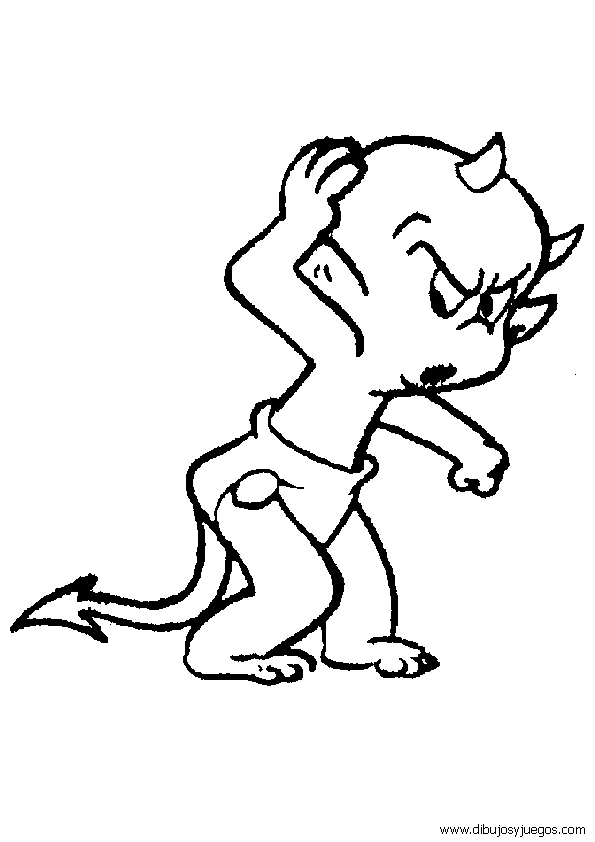 dibujos-de-demonios-009 | Dibujos y juegos, para pintar y colorear