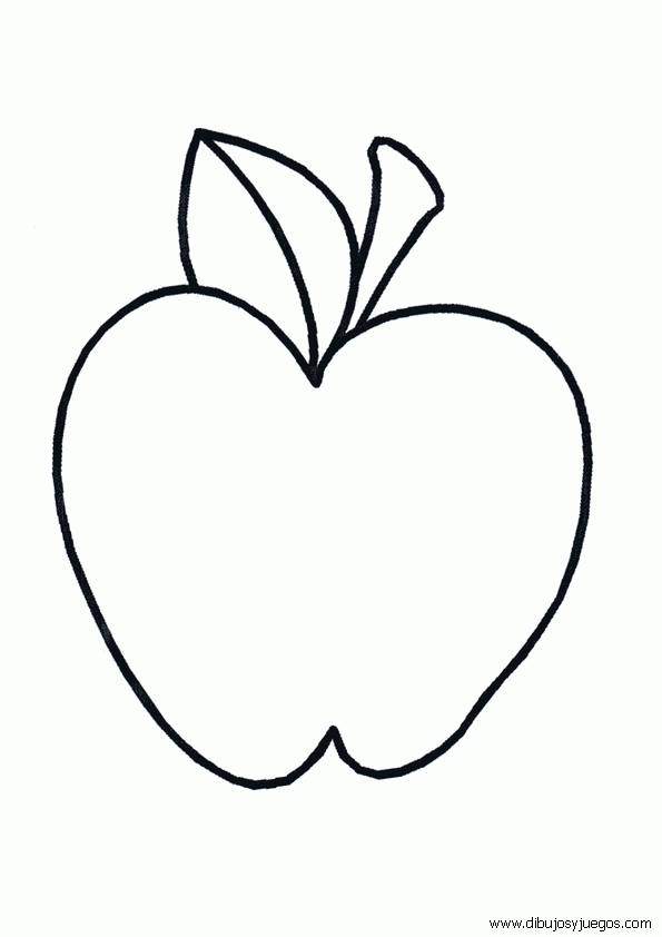 dibujos-de-manzanas-007 | Dibujos y juegos, para pintar y colorear