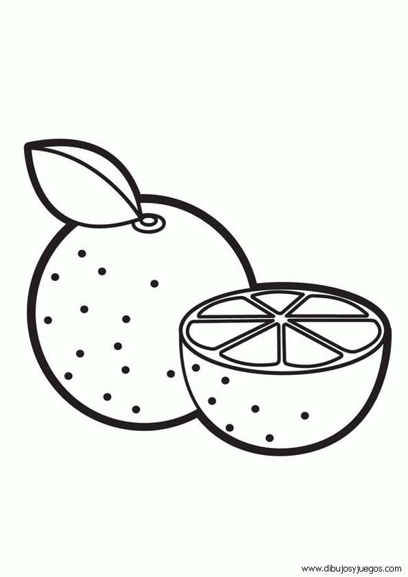 dibujos-de-naranjas-003 | Dibujos y juegos, para pintar y colorear