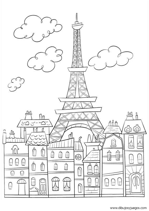 dibujos-de-paris-francia-001-torre-eiffel | Dibujos y juegos, para ... dibujos-de-paris-francia-001-torre-eiffel | Dibujos y juegos, para ...