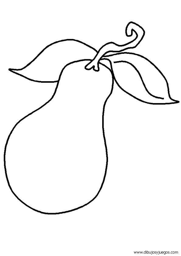 dibujos-de-peras-003 | Dibujos y juegos, para pintar y colorear