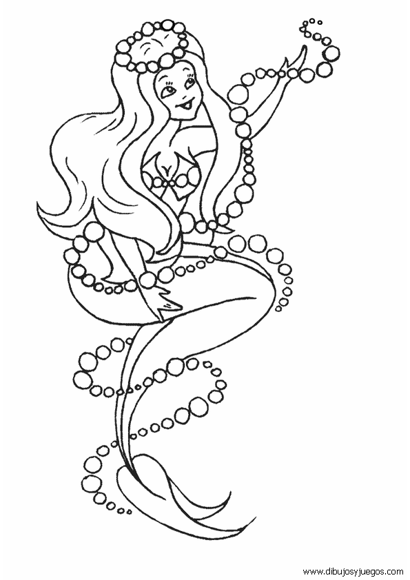 dibujos-de-sirenas-011 | Dibujos y juegos, para pintar y colorear