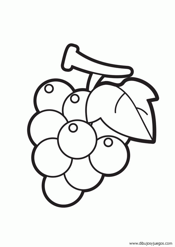 Dibujos uva para colorear - Imagui