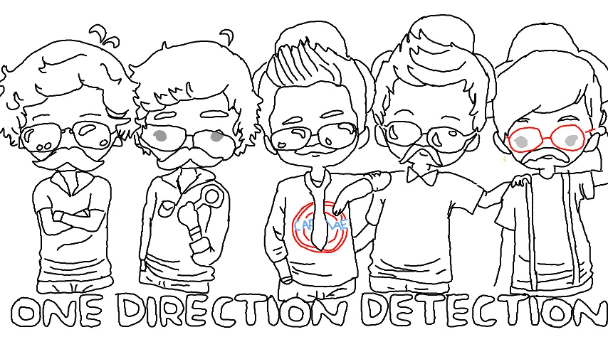 Dibujo de one direction en caricatura para pintar - Imagui