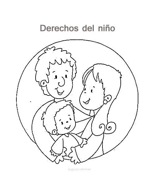 dibujos derechos del niño para pintar