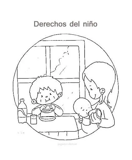 Dibujos de los derechos del niño para pintar - Manualidades Infantiles