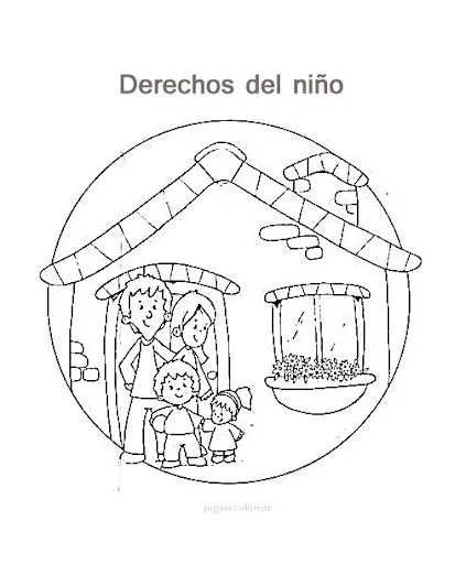 Dibujos de los derechos del niño para pintar - Manualidades Infantiles