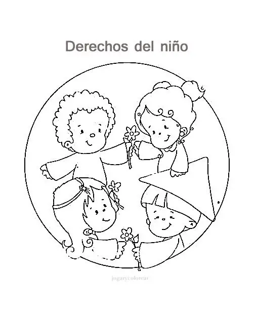 Dibujos de los derechos del niño para pintar - Manualidades Infantiles